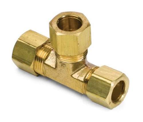 64# Brass Union tee compression fittings